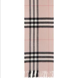 ❣️NEW❣️Burberry pink cashmere check giant scarf